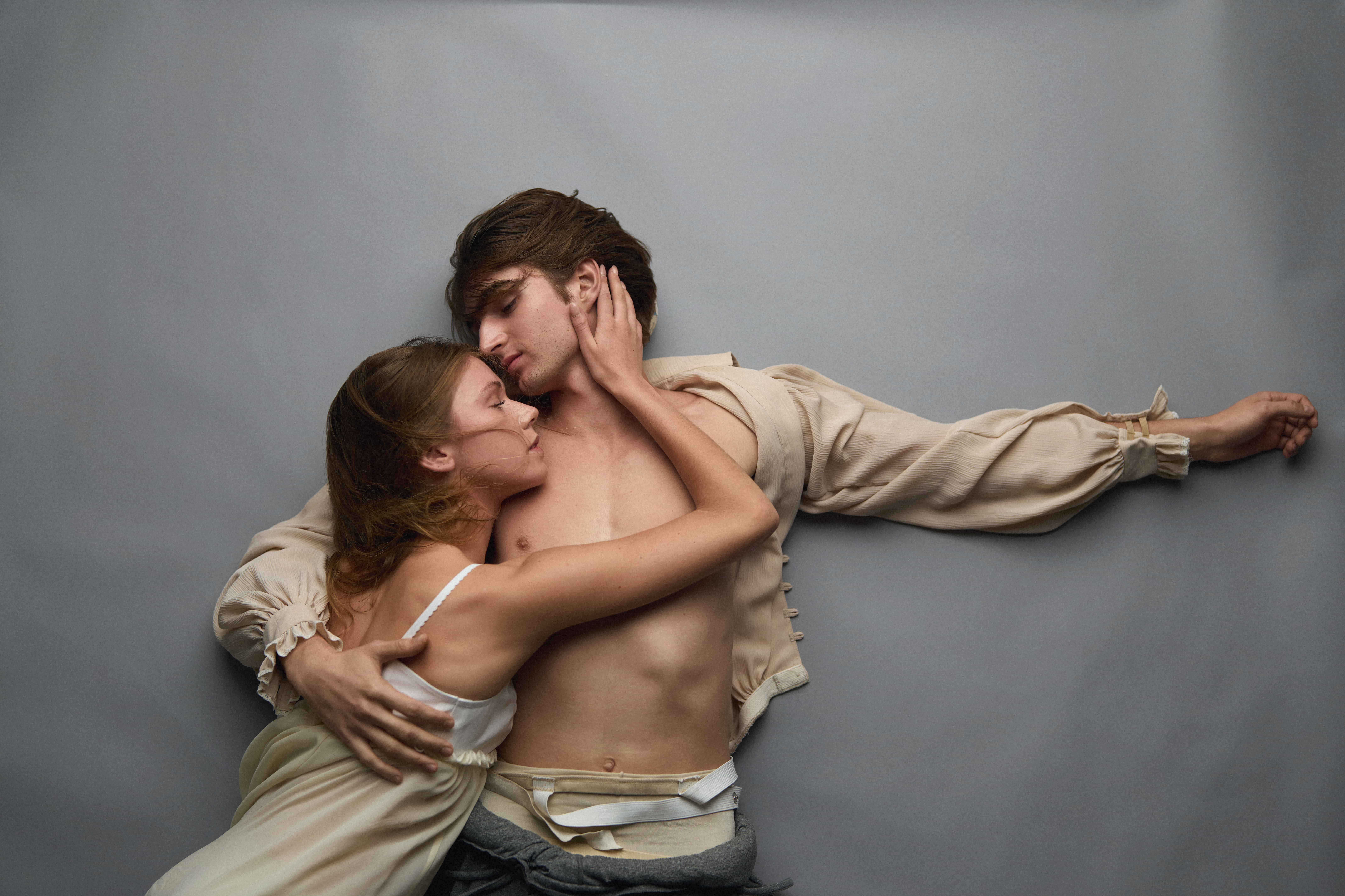 Isabella Kinch and Oliver Yonick in Romeo and Juliet.