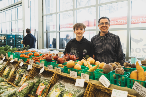 Image of Cedar Creek Farm vendors at the St. Lawrence Saturday Farmers' Market