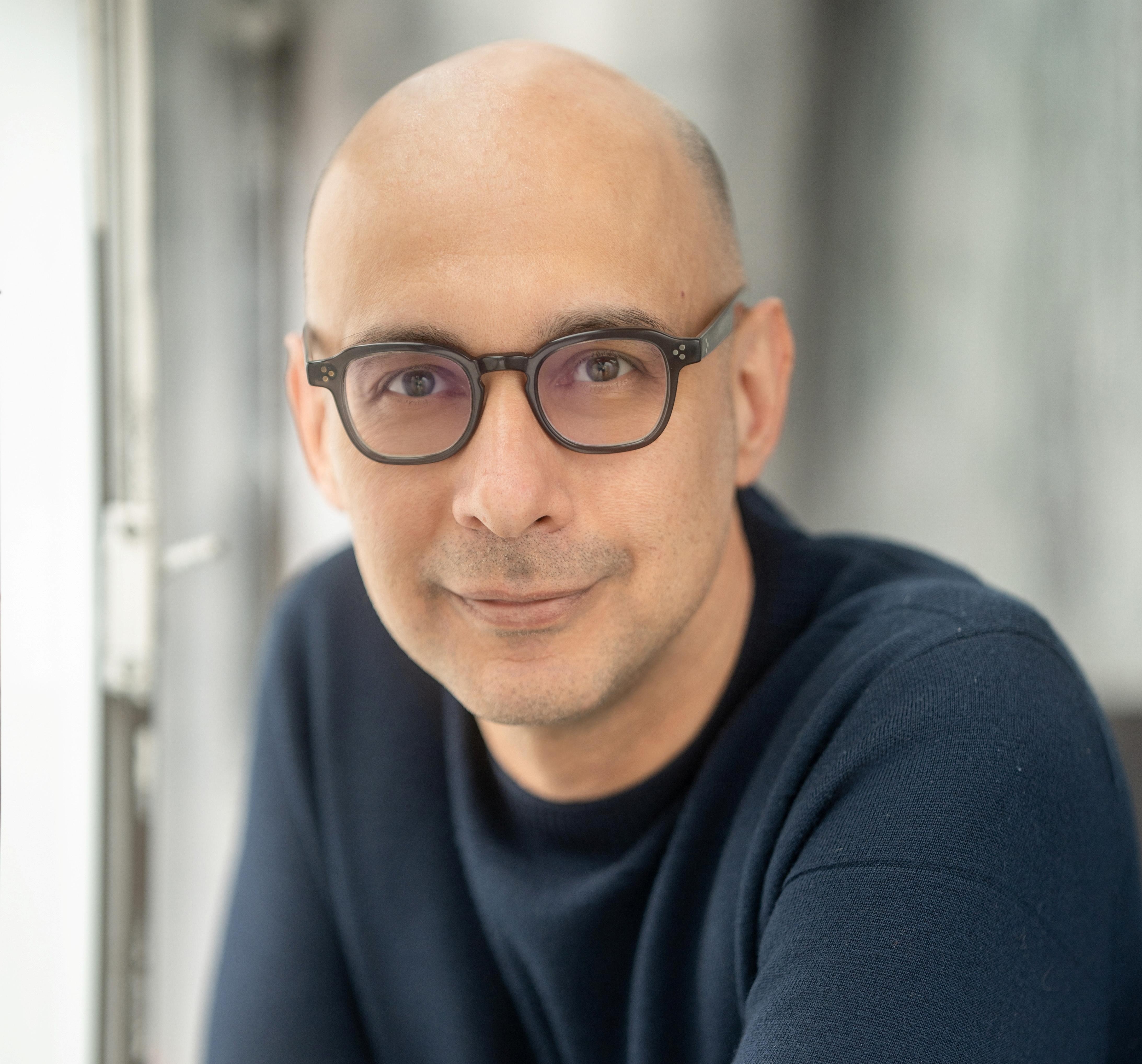 Close up of author Ashraf Zaghal